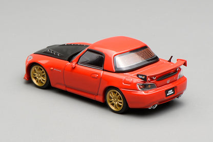 1/64 Motorhelix Honda AP2 S2000 Mugen Version Yellow Red Magnet Assembling Diecast Model