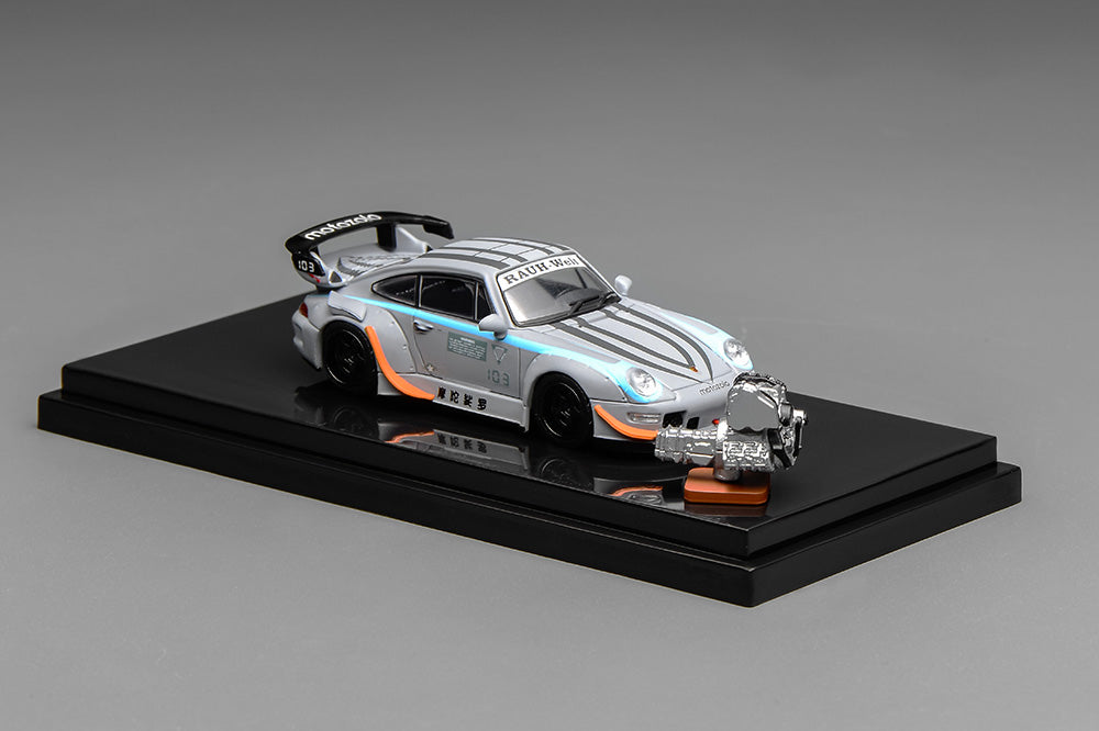 Pre Order 1:64 Motorhelix MH RWB 993 Army Girl Motozolo Porsche 911 Widebody Diecast Model