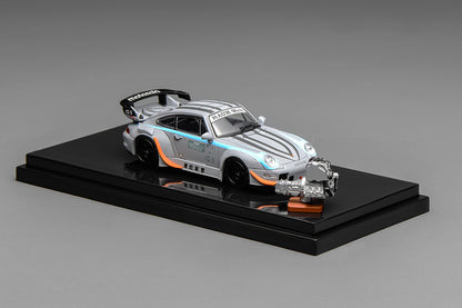 Pre Order 1:64 Motorhelix MH RWB 993 Army Girl Motozolo Porsche 911 Widebody Diecast Model