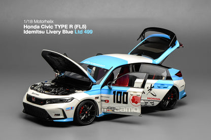 1/18 Motorhelix Honda Civic Type-R FL5 RHD 出光 Idemitsu Livery JDM Full Open Diecast Model