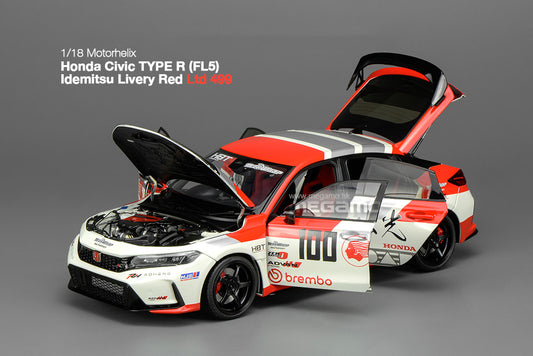 1/18 Motorhelix Honda Civic Type-R FL5 RHD 出光 Idemitsu Livery JDM Full Open Diecast Model