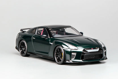 1/18 Motorhelix Nissan Skyline GT-R R35 Track Ed Engineered by NISMO T-Spec 2022 Dark Green JDM Full Open Diecast Model