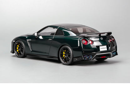 1/18 Motorhelix Nissan Skyline GT-R R35 Track Ed Engineered by NISMO T-Spec 2022 Dark Green JDM Full Open Diecast Model