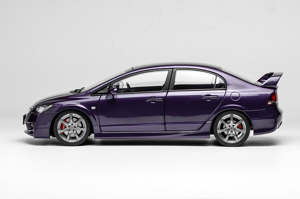 1/18 Motorhelix Honda Civic Type-R FD2 2007 Facelift Black Silver Purple JDM Diecast Full Open