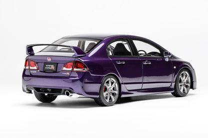 1/18 Motorhelix Honda Civic Type-R FD2 2007 Facelift Black Silver Purple JDM Diecast Full Open