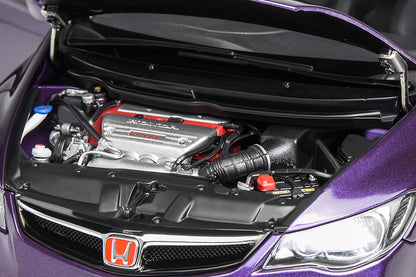 1/18 Motorhelix Honda Civic Type-R FD2 2007 Facelift Black Silver Purple JDM Diecast Full Open