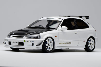 1/18 Motorhelix Honda Civic Type R EK9 J's Racing White Carbon Hood JDM Diecast Full Open