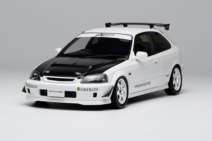1/18 Motorhelix Honda Civic Type R EK9 J's Racing White Carbon Hood JDM Diecast Full Open