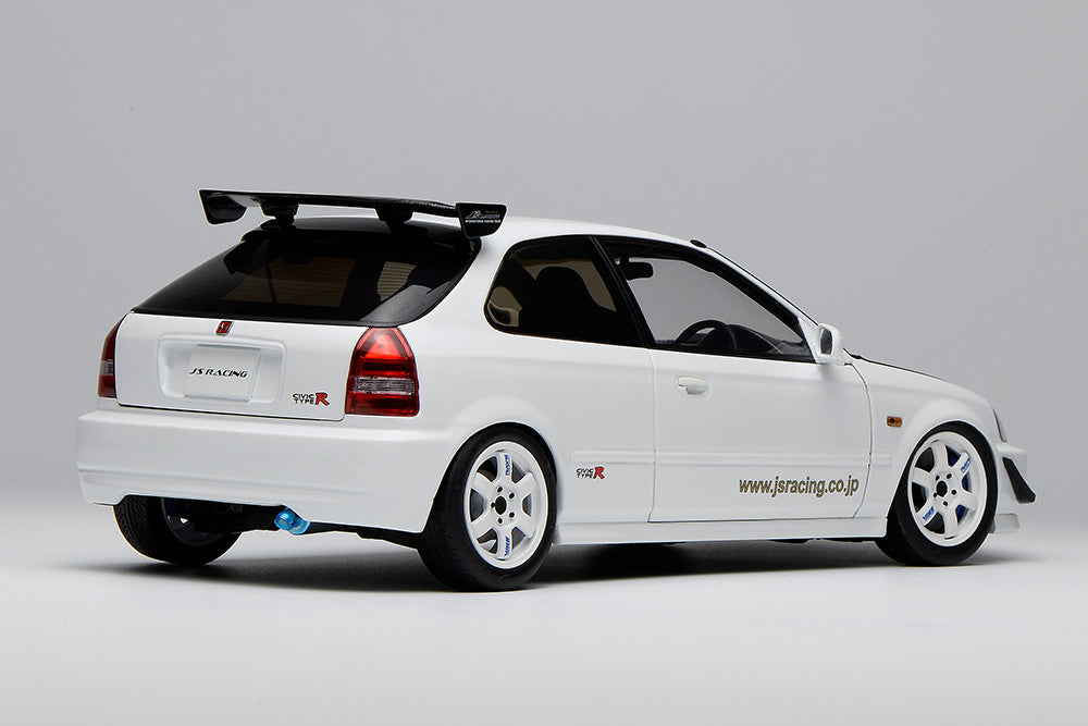 1/18 Motorhelix Honda Civic Type R EK9 J's Racing White Carbon Hood JDM Diecast Full Open