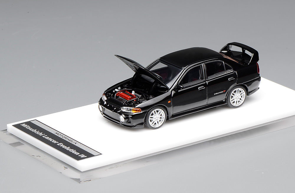 1/64 Motorhelix Mitsubishi Lancer EVO IV Black Red Yellow Openable