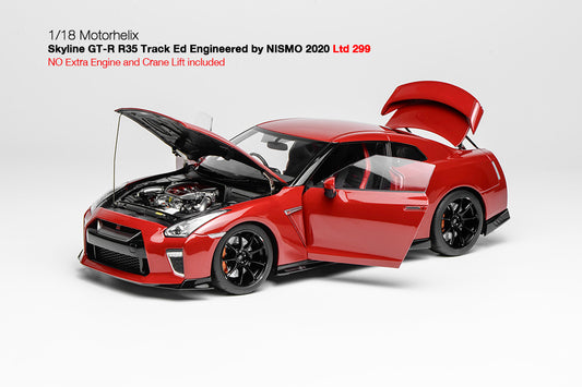 1/18 Motorhelix Nissan Skyline GT-R R35 Track Ed Engineered by NISMO 2020 JDM Full Open Diecast Model