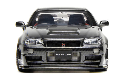 Pre Order 1/18 Motorhelix Nissan Skyline GT-R R34 CRS Full Carbon Fiber Ltd 999 JDM Full Open Diecast Model