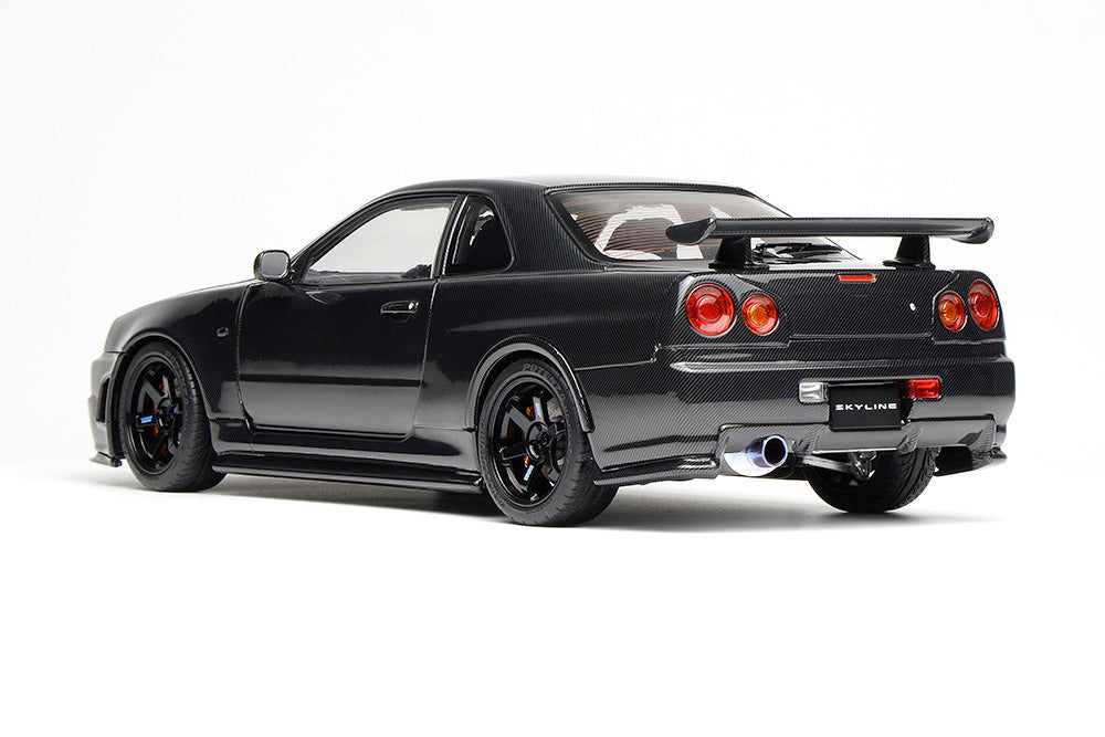 Pre Order 1/18 Motorhelix Nissan Skyline GT-R R34 CRS Full Carbon Fiber Ltd 999 JDM Full Open Diecast Model