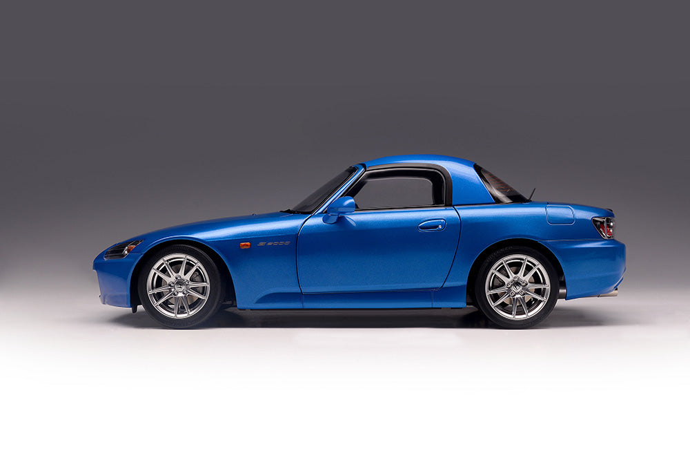 1/18 Motorhelix Honda S2000 AP2 Blue Silver JDM Diecast Full Open with Engine Model