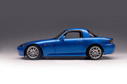 1/18 Motorhelix Honda S2000 AP2 Blue Silver JDM Diecast Full Open with Engine Model