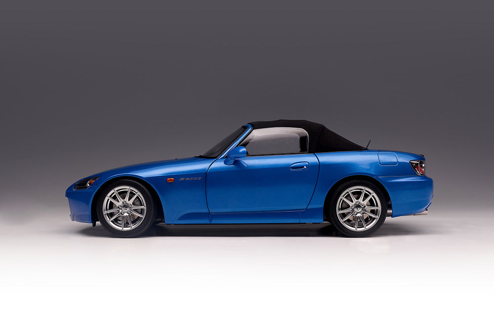 1/18 Motorhelix Honda S2000 AP2 Blue Silver JDM Diecast Full Open with Engine Model