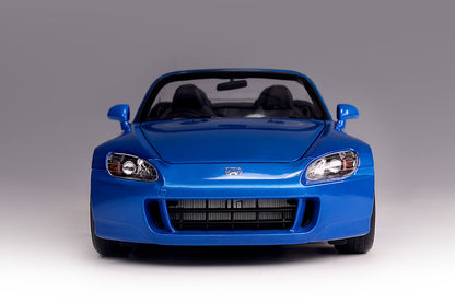 1/18 Motorhelix Honda S2000 AP2 Blue Silver JDM Diecast Full Open with Engine Model