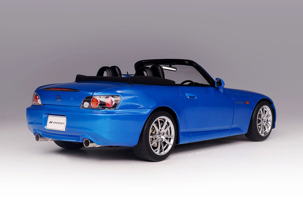 1/18 Motorhelix Honda S2000 AP2 Blue Silver JDM Diecast Full Open with Engine Model