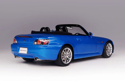 1/18 Motorhelix Honda S2000 AP2 Blue Silver JDM Diecast Full Open with Engine Model