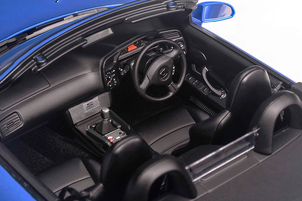 1/18 Motorhelix Honda S2000 AP2 Blue Silver JDM Diecast Full Open with Engine Model