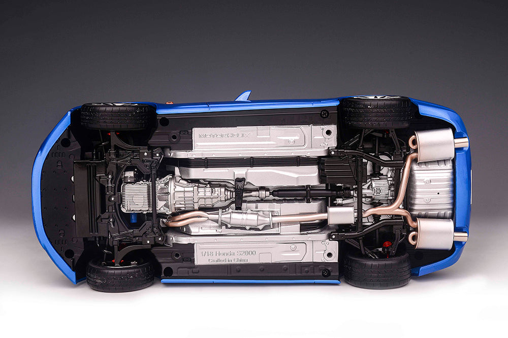 1/18 Motorhelix Honda S2000 AP2 Blue Silver JDM Diecast Full Open with Engine Model
