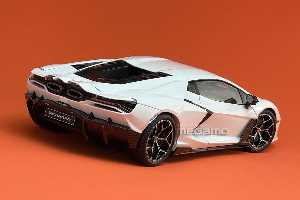 1/18 LCD Lamborghini Revuelto Orange Yellow White Diecast Full Open