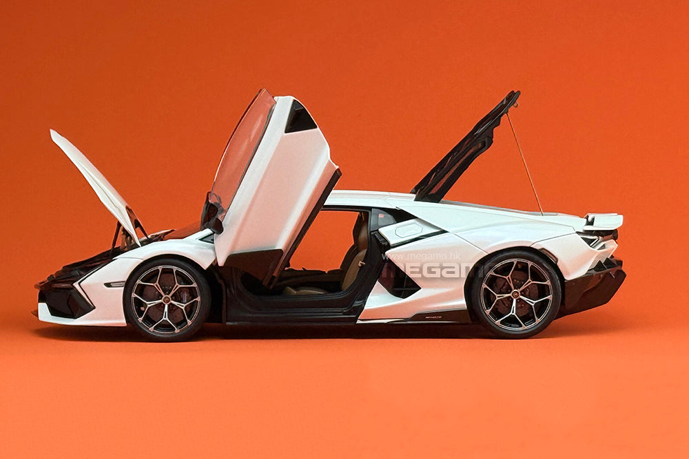 1/18 LCD Lamborghini Revuelto Orange Yellow White Diecast Full Open