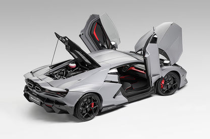 Near-in-stock 1/18 LCD Lamborghini Revuelto Matt Grey Diecast Full Open