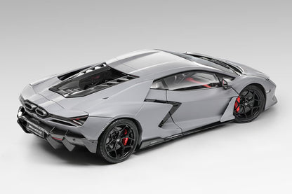 Near-in-stock 1/18 LCD Lamborghini Revuelto Matt Grey Diecast Full Open