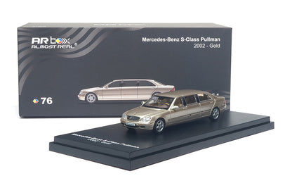 1/64 Almost Real AR Box Mercedes-Benz S-Class W220 Pullman 2002 Gold Diecast Model