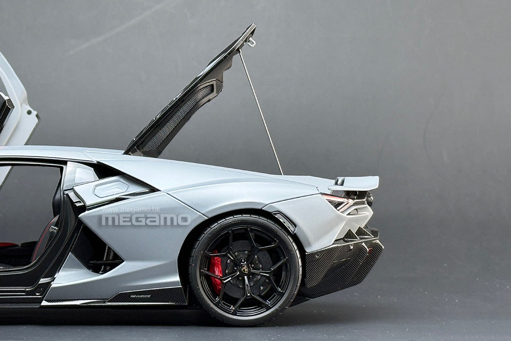 1/18 LCD Lamborghini Revuelto Matt Grey Diecast Full Open