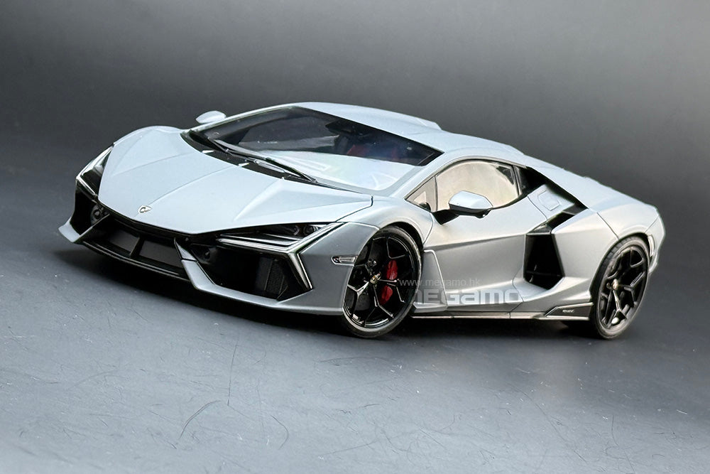 1/18 LCD Lamborghini Revuelto Matt Grey Diecast Full Open