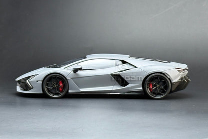 1/18 LCD Lamborghini Revuelto Matt Grey Diecast Full Open