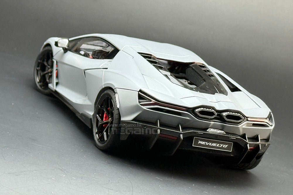 1/18 LCD Lamborghini Revuelto Matt Grey Diecast Full Open