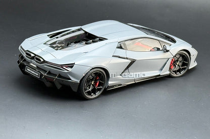 1/18 LCD Lamborghini Revuelto Matt Grey Diecast Full Open