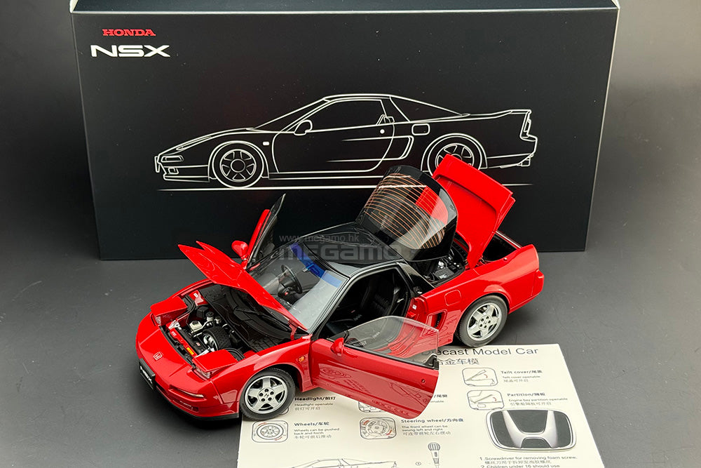 1/18 LCD Honda NSX MK1 NA1 Red Diecast Full Open