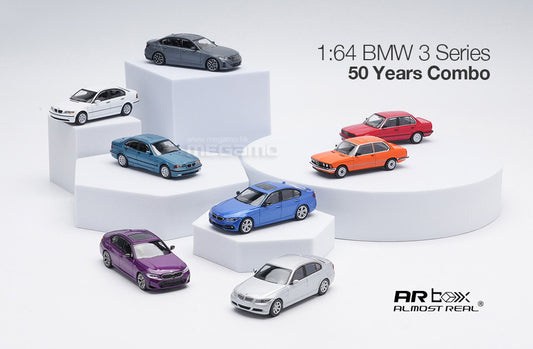 1/64 Almost Real AR Box BMW 3 Series 50 Years Combo E21 E30 E36 E46 E90 F30 G20 G28 Diecast Model
