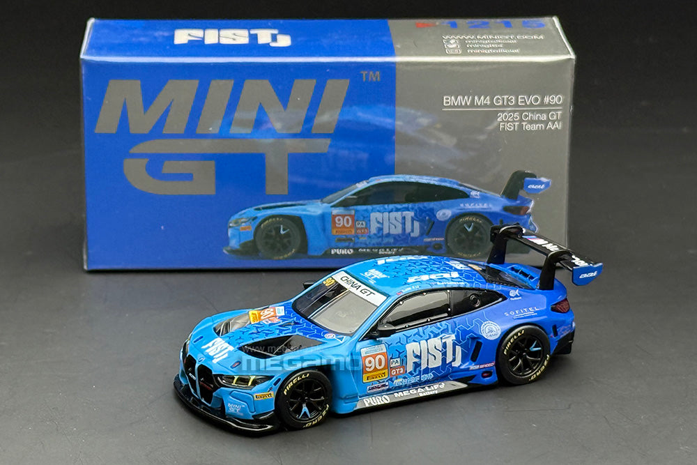 1/64 Mini GT 1215 BMW G82 M4 GT3 EVO #90 2025 China GT Winner FIST Team