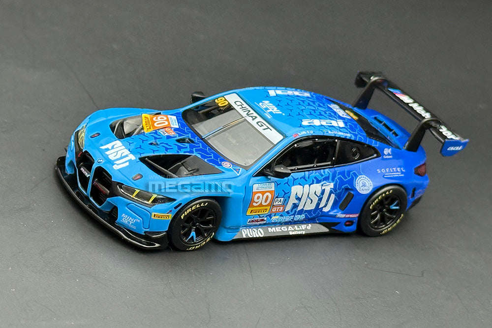 1/64 Mini GT 1215 BMW G82 M4 GT3 EVO #90 2025 China GT Winner FIST Team