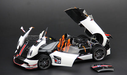 1/18 LCD Pagani Huayra Roadster BC Silver White Diecast Full Openings