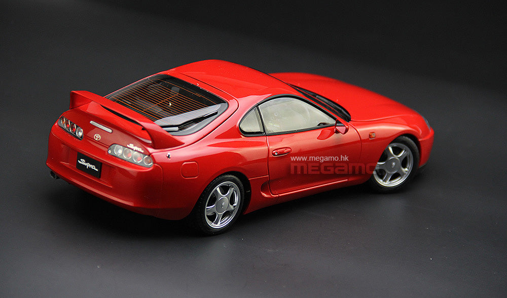 1/18 LCD Toyota Supra A80 Red White Silver with Lift Diecast Full Open