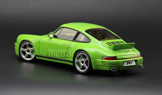 1/18 Almost Real RUF SCR CRT Porsche 911 Mexico Birch Green Diecast Full Open