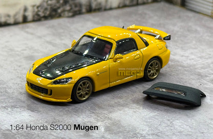 1/64 Motorhelix Honda AP2 S2000 Mugen Version Yellow Magnet Assembling Diecast Model