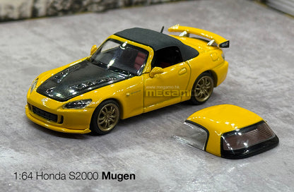 1/64 Motorhelix Honda AP2 S2000 Mugen Version Yellow Magnet Assembling Diecast Model