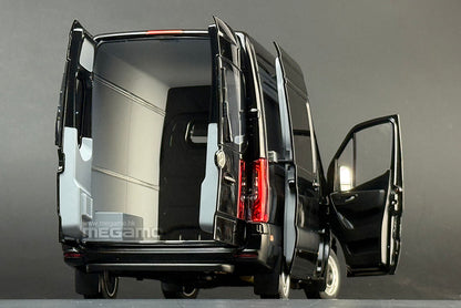1/18 Norev Mercedes-Benz Sprinter 324 VAN 2018 Black Diecast 5 Openings