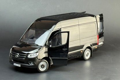 1/18 Norev Mercedes-Benz Sprinter 324 VAN 2018 Black Diecast 5 Openings