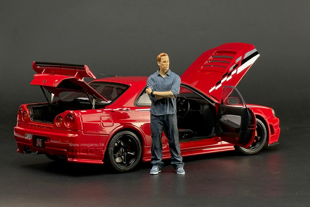 1/18 Motorhelix Nissan Skyline GT-R R34 Nismo CRS Red Diecast Full Open Ltd 499 Pcs