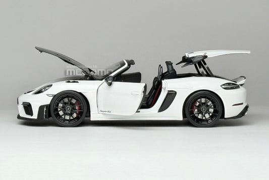 1/18 Norev Porsche 718 Spyder RS w/ Weissach Pack 2023 Forest Green White Diecast Full Openings