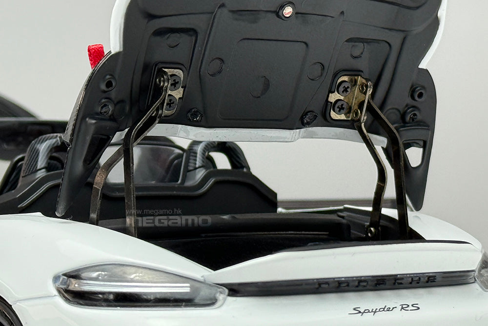 1/18 Norev Porsche 718 Spyder RS w/ Weissach Pack 2023 Forest Green White Diecast Full Openings