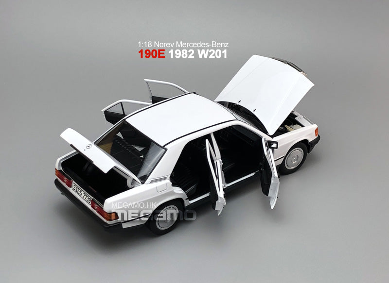 Modellino Auto Mercedes-Benz 190E 1984 - Scala 1:18 NOREV - Colore Bianco - Foto 1
